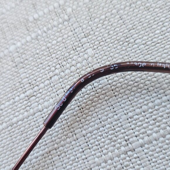 Vintage Kirkland Signature Eyeglasses Frame Brown/Gold Tone Glasses Made Italy - Picture 10 of 13